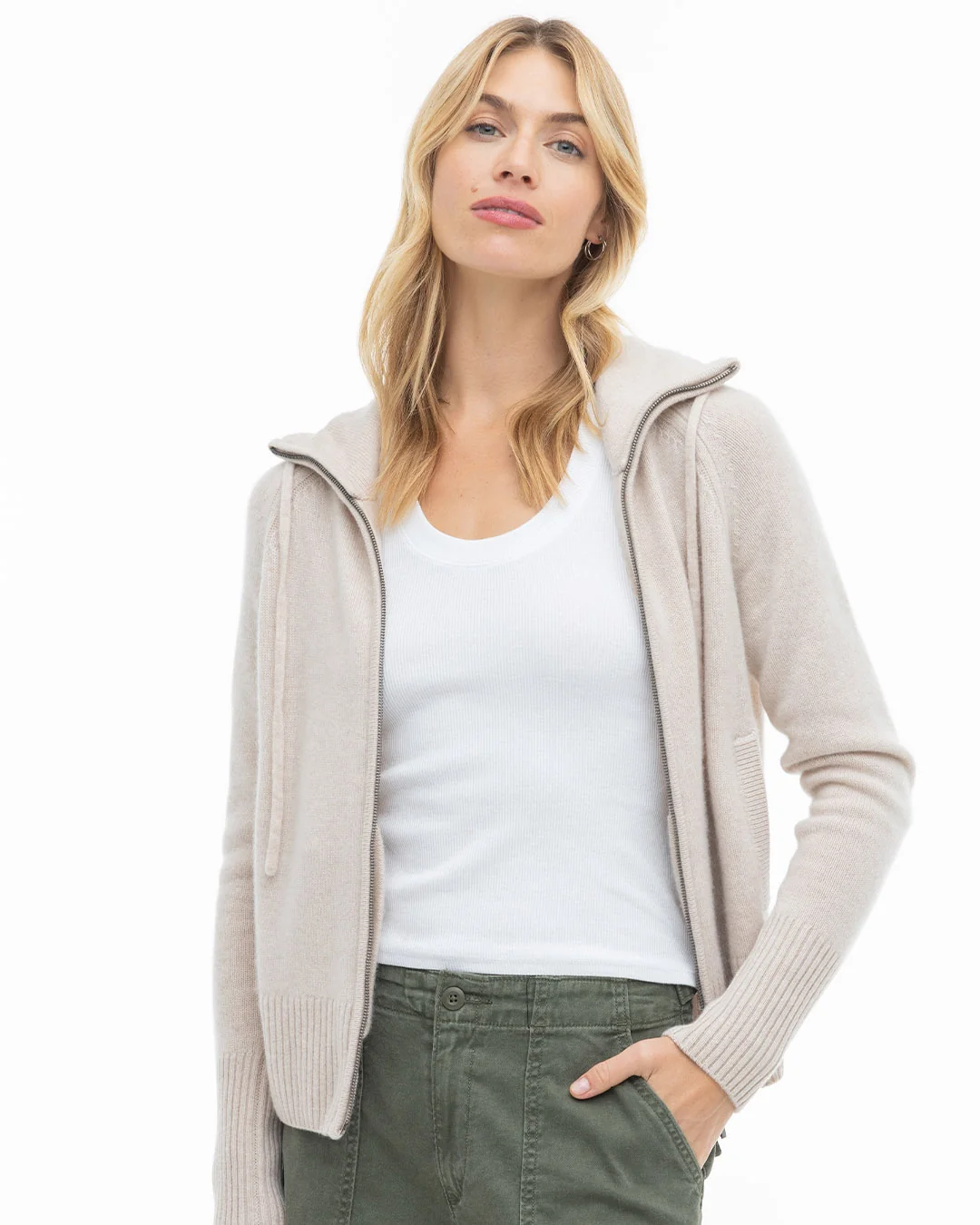Cashmere Drawstring Cardigan - Image 5