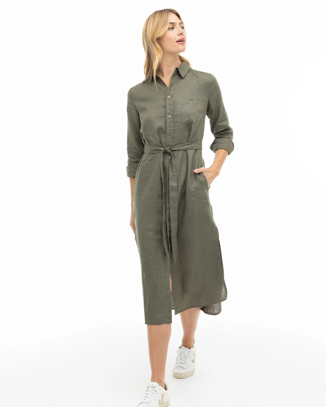 Luxe Linen Shirt Dress - Image 6
